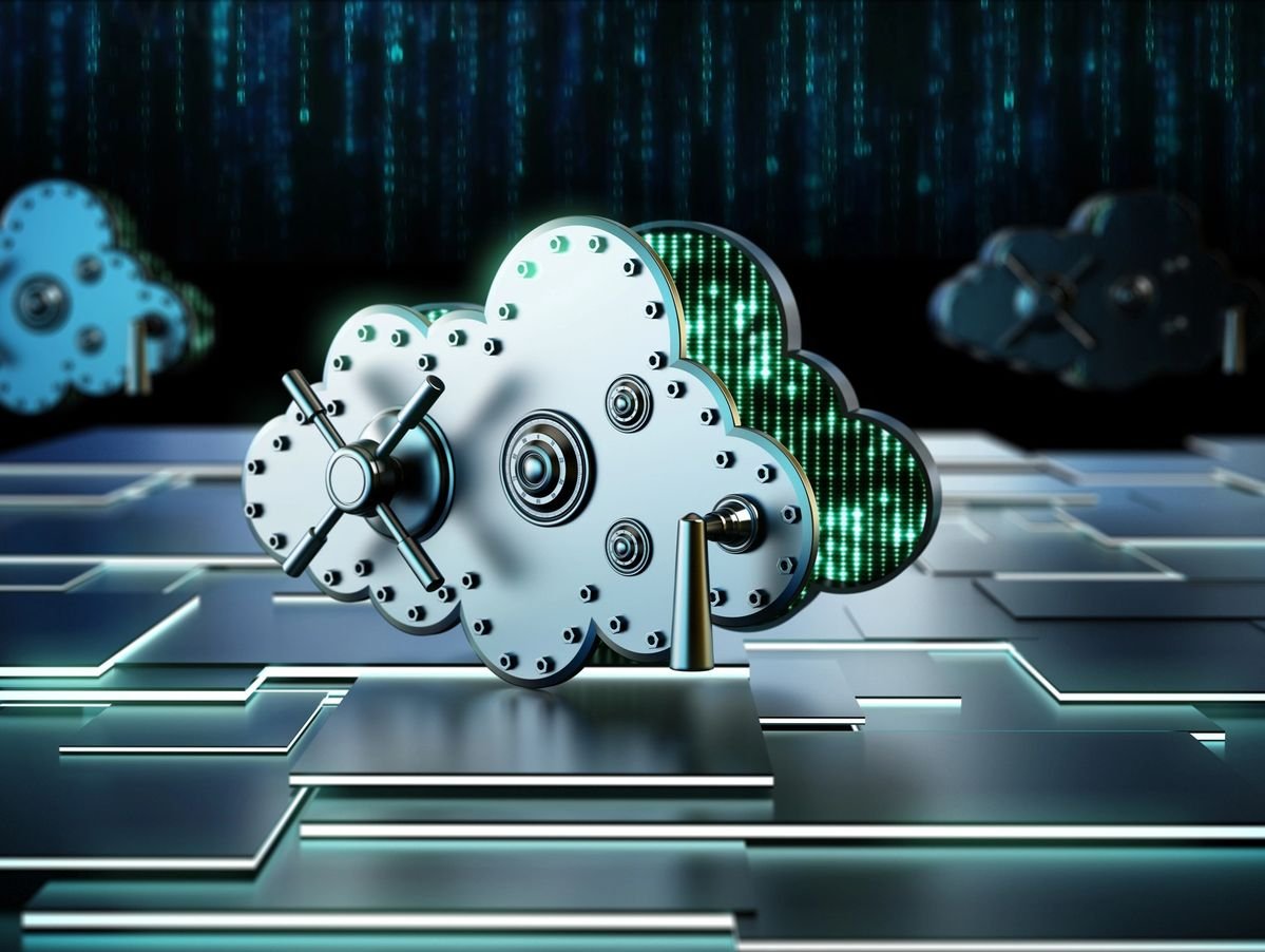 Secure cloud vault representing protected digital storage